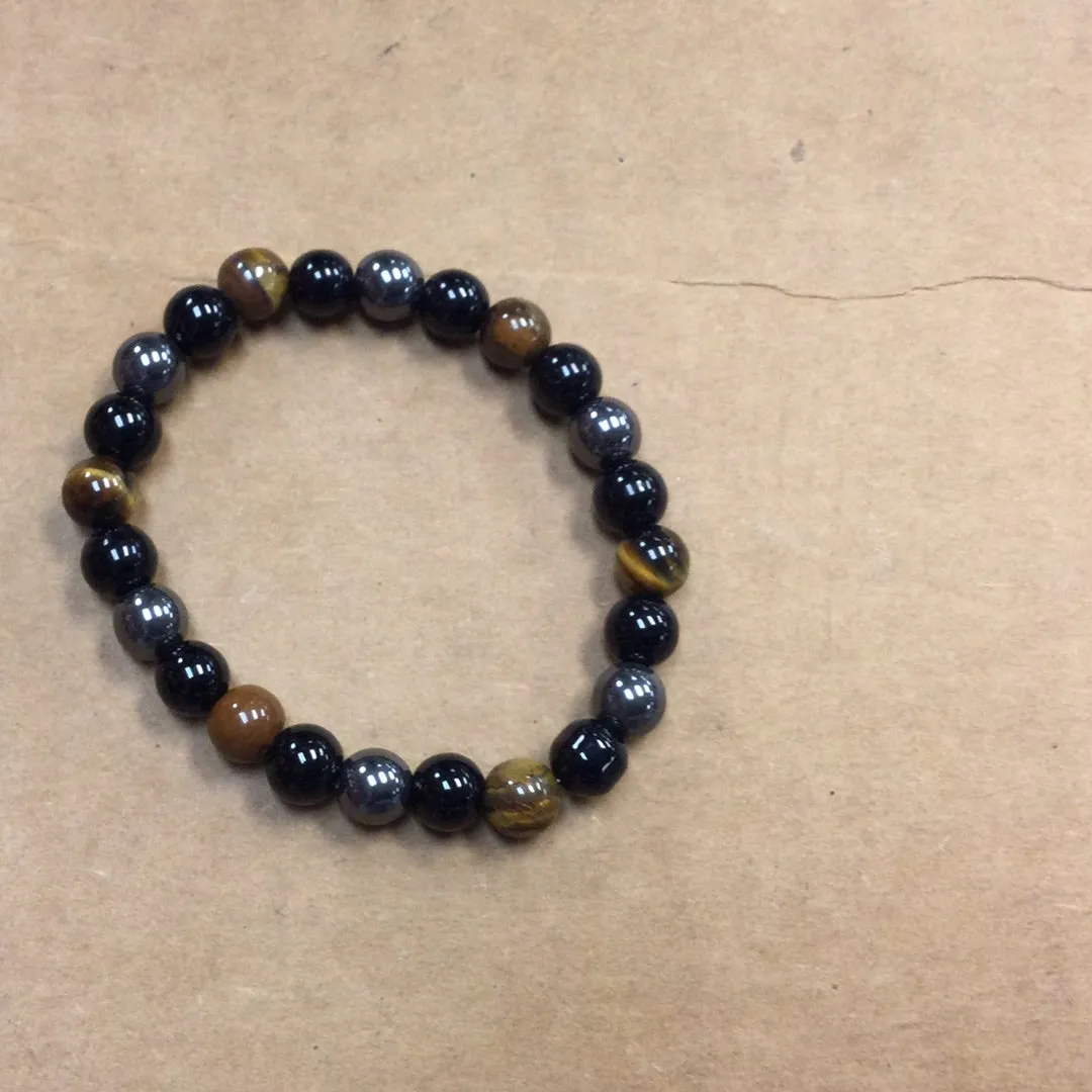 Tiger Eye and Hematite Bracelet 8mm
