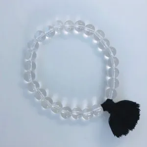 TM. Clear Bead Tassel Bracelet