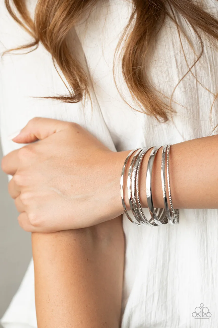 Top of the Heap Silver Paparazzi Bracelet