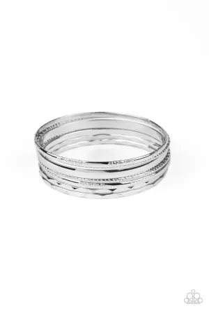 Top of the Heap Silver Paparazzi Bracelet