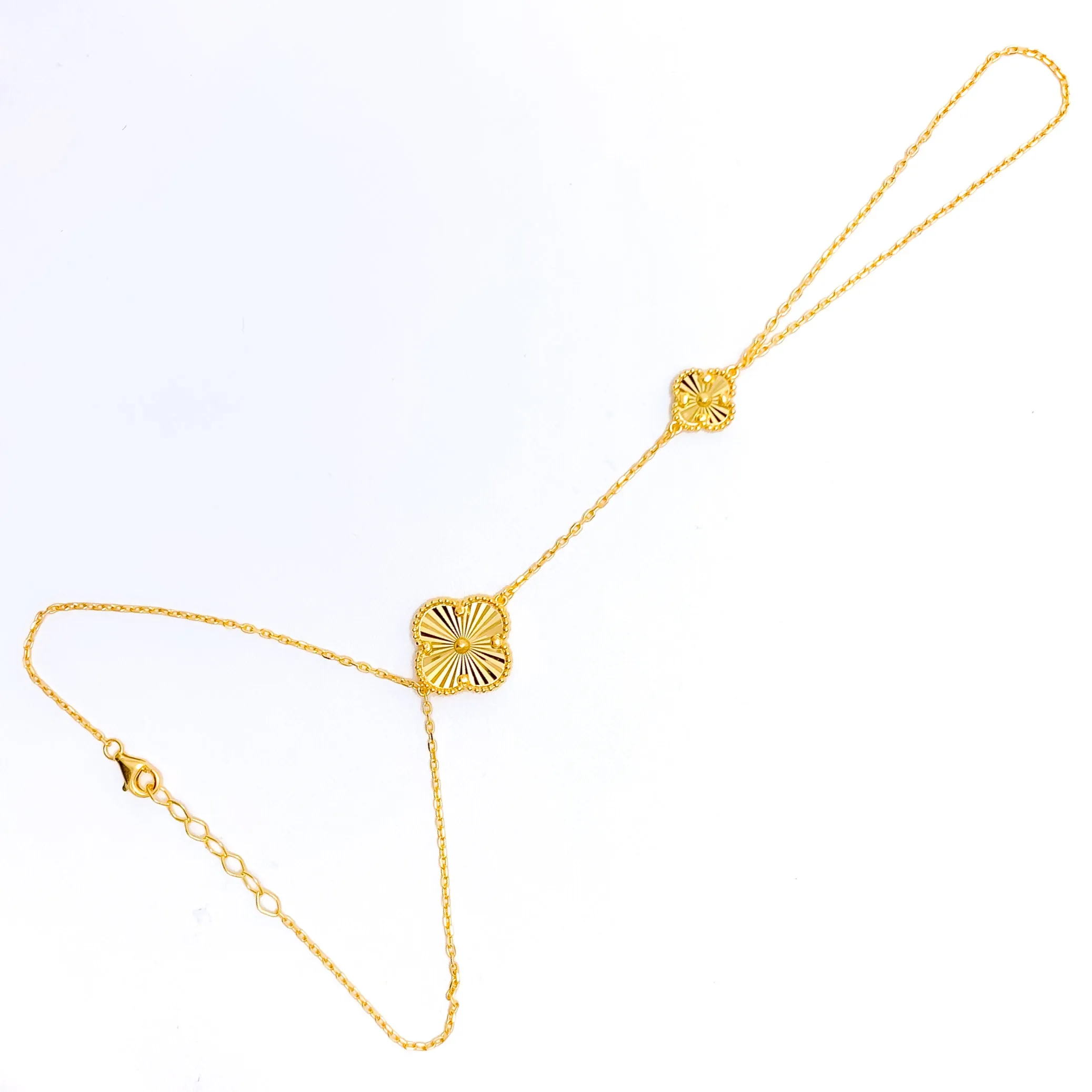 Trendy Dynamic 21k Gold Finger Bracelet