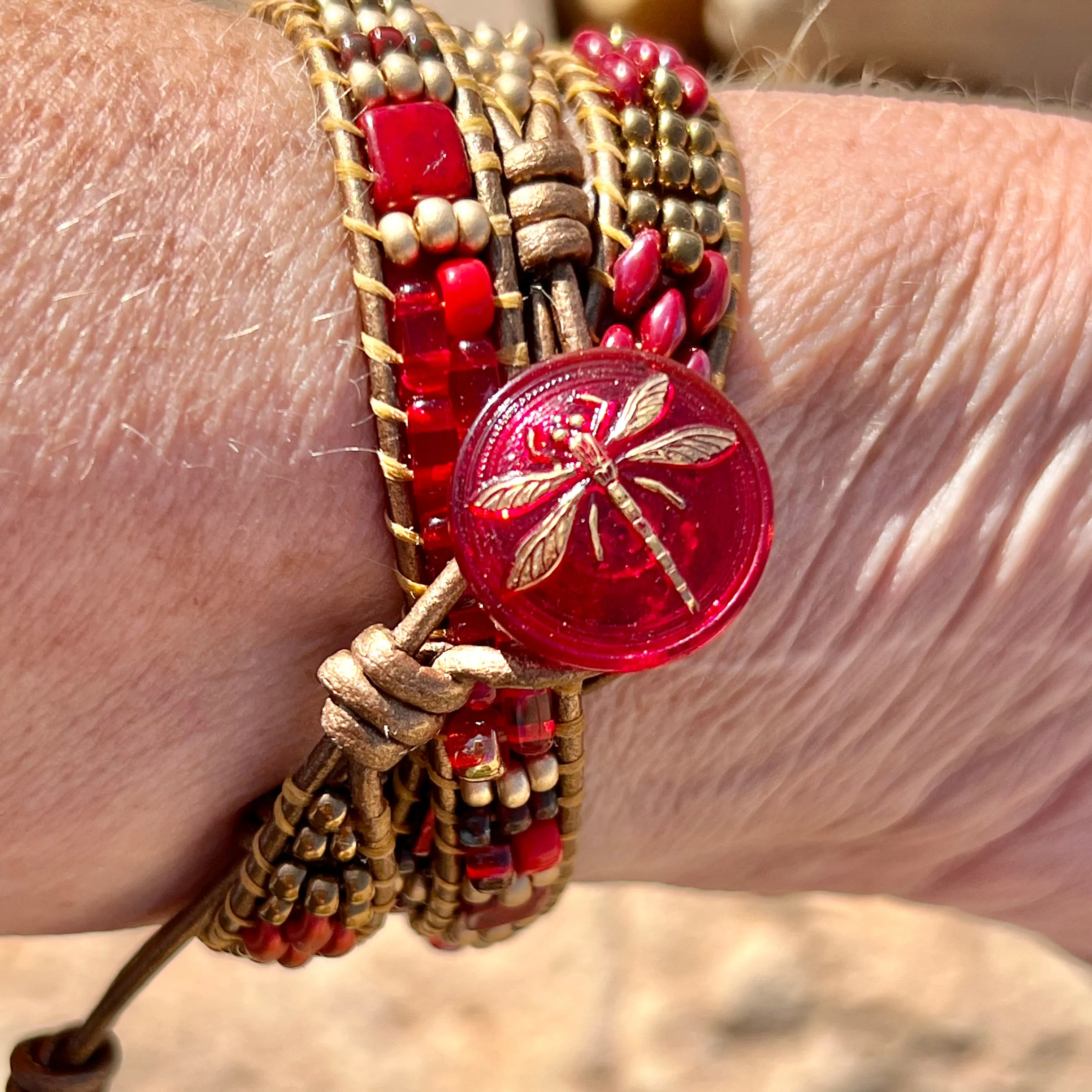 Triple Red/Gold Wrap