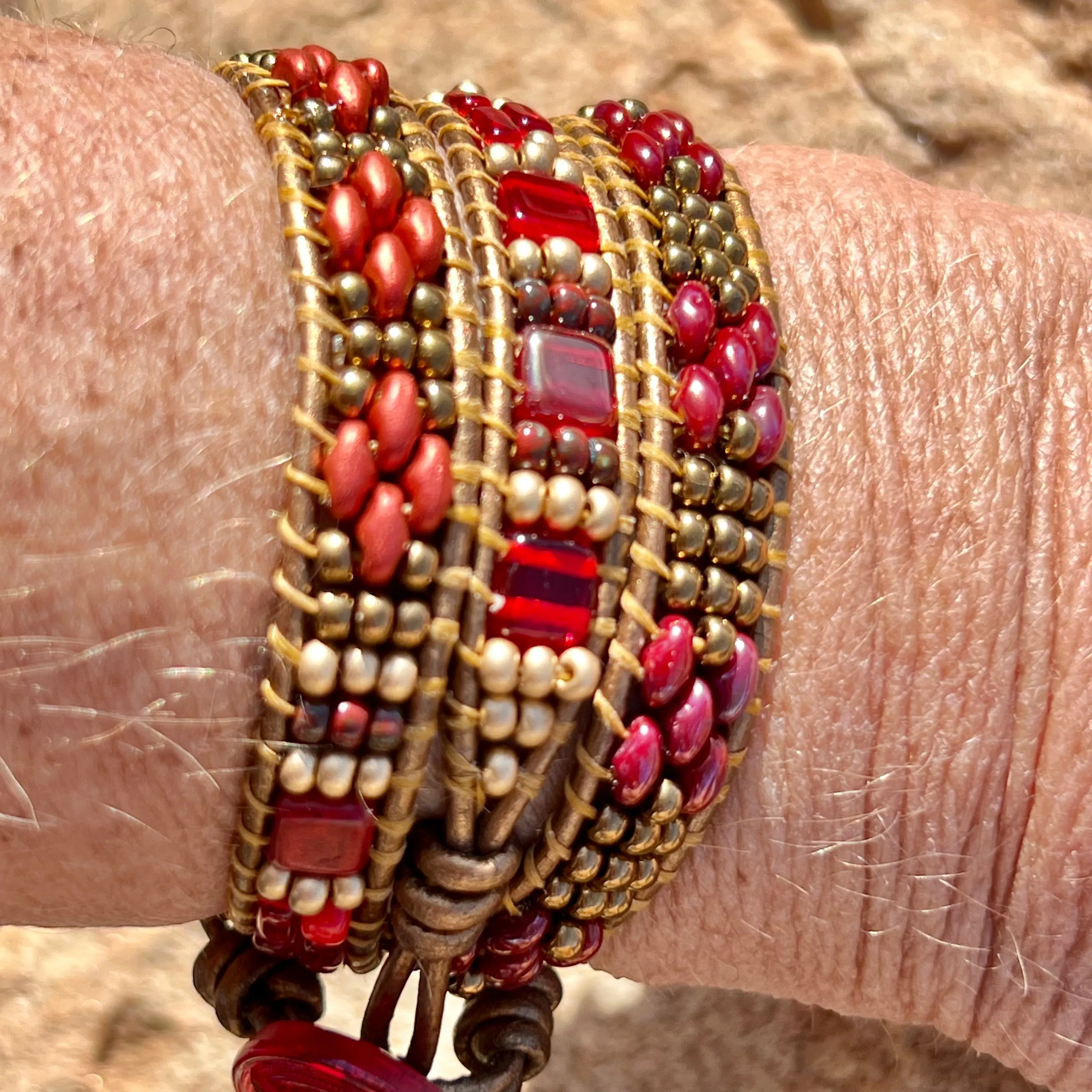 Triple Red/Gold Wrap