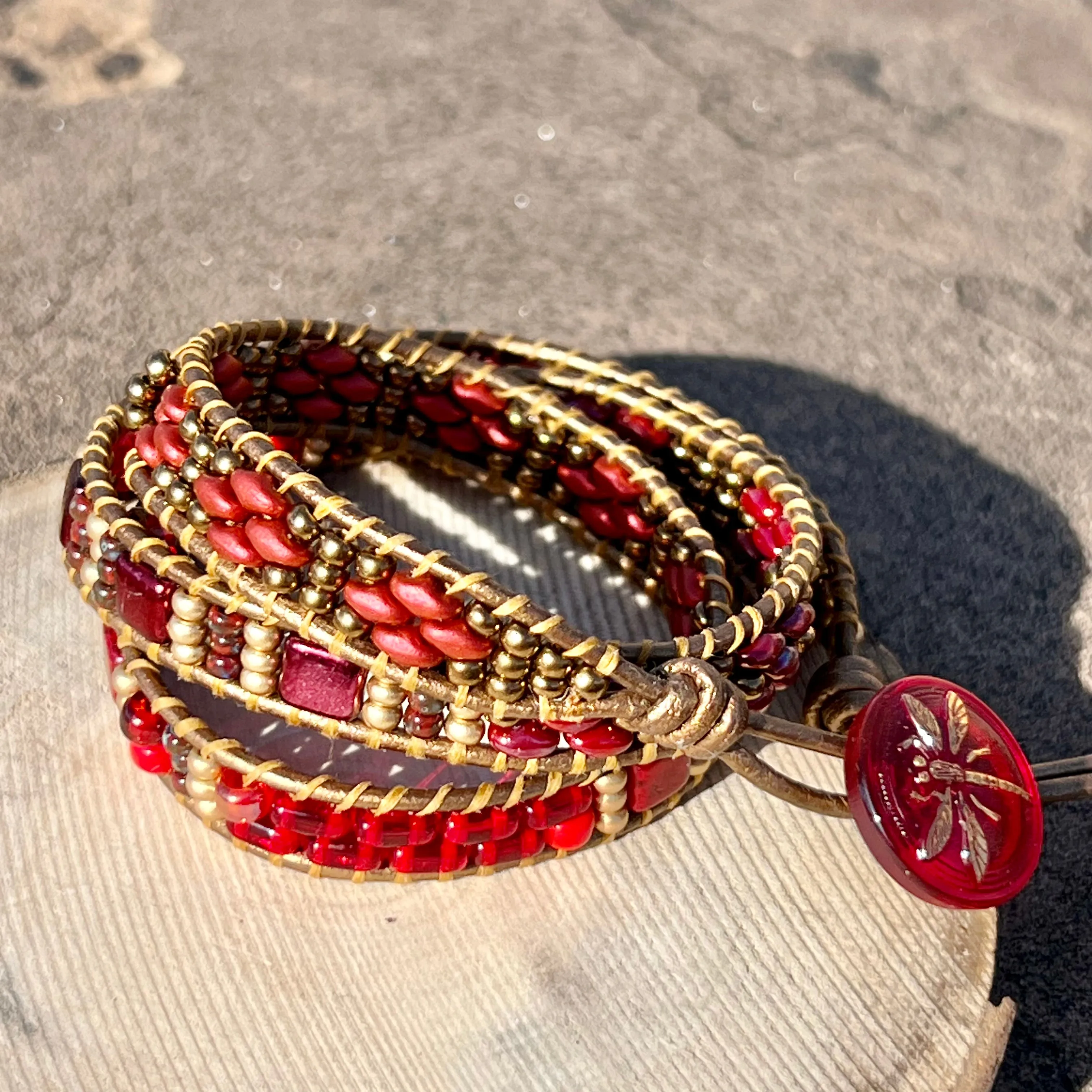 Triple Red/Gold Wrap