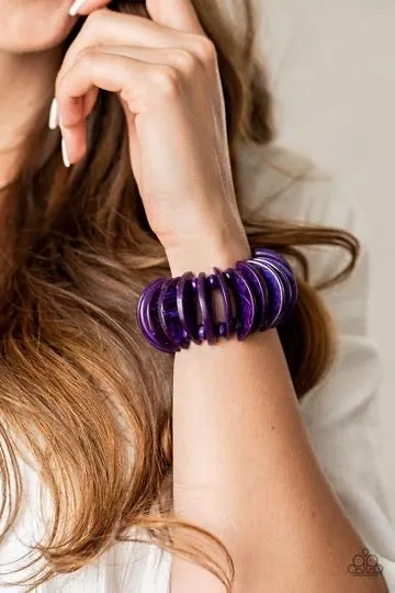 Tropical Tiki Bar Purple Bracelet