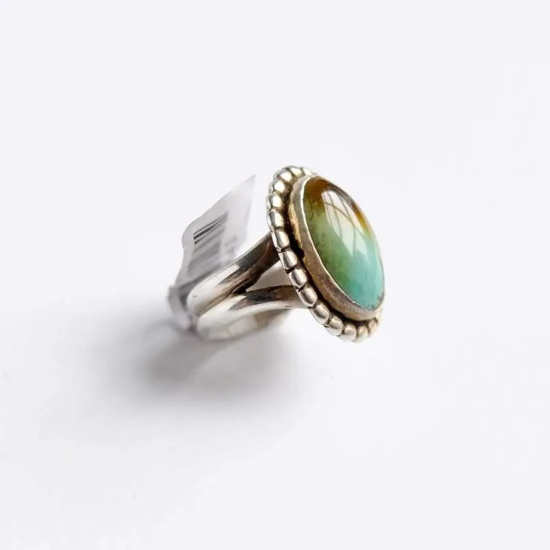 Turquoise Ring with Dotted Setting Size 5.75