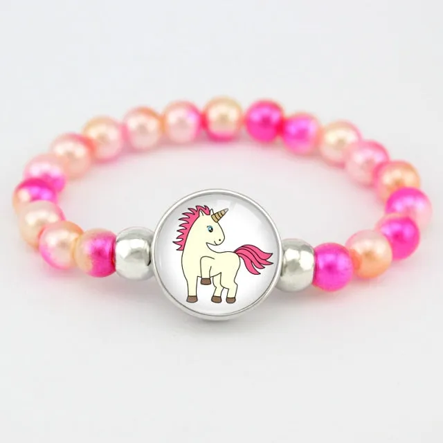 Unicorn Beads Bracelets Mermaid Trendy Jewelry Women Girls Birthday Party Gift Many Styles