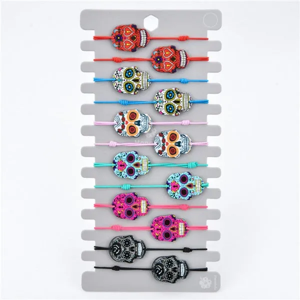 Unicorn Tree of Life Charms Elastic Bracelet Bangle For Women Child Bohemian Jewelry Gift Braided Rope Bracelets 12pcs/set