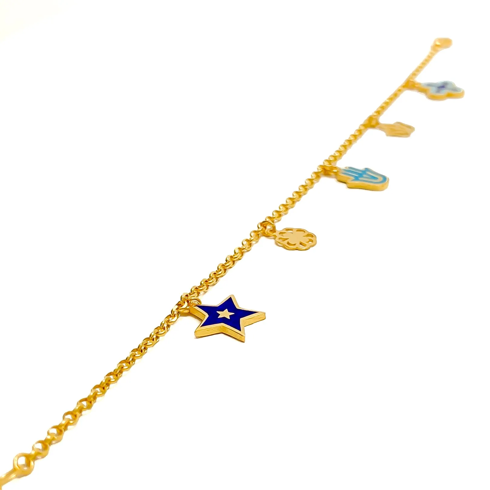 Unique Charm 21k Fancy Bracelet