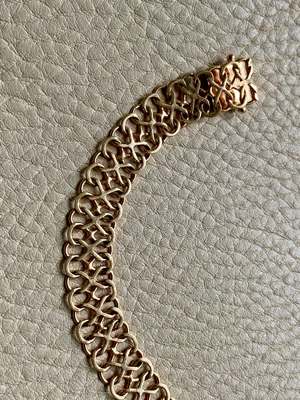 Unique! Figure 8 link bracelet in 18k gold - Swedish vintage 1977 - 7.9 inch length