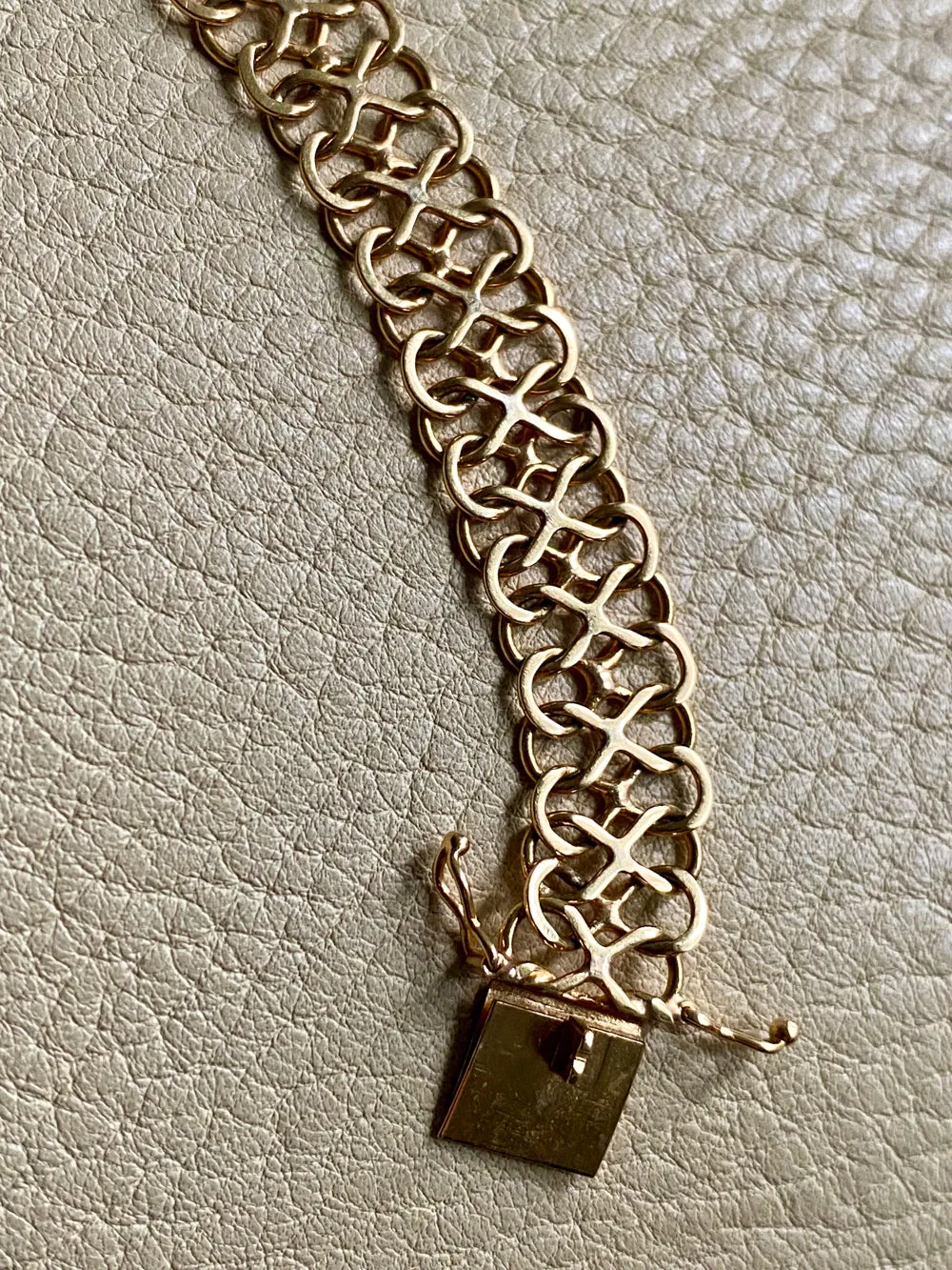 Unique! Figure 8 link bracelet in 18k gold - Swedish vintage 1977 - 7.9 inch length