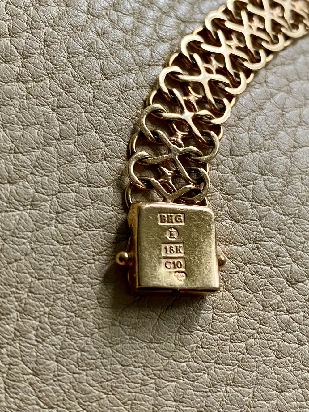 Unique! Figure 8 link bracelet in 18k gold - Swedish vintage 1977 - 7.9 inch length