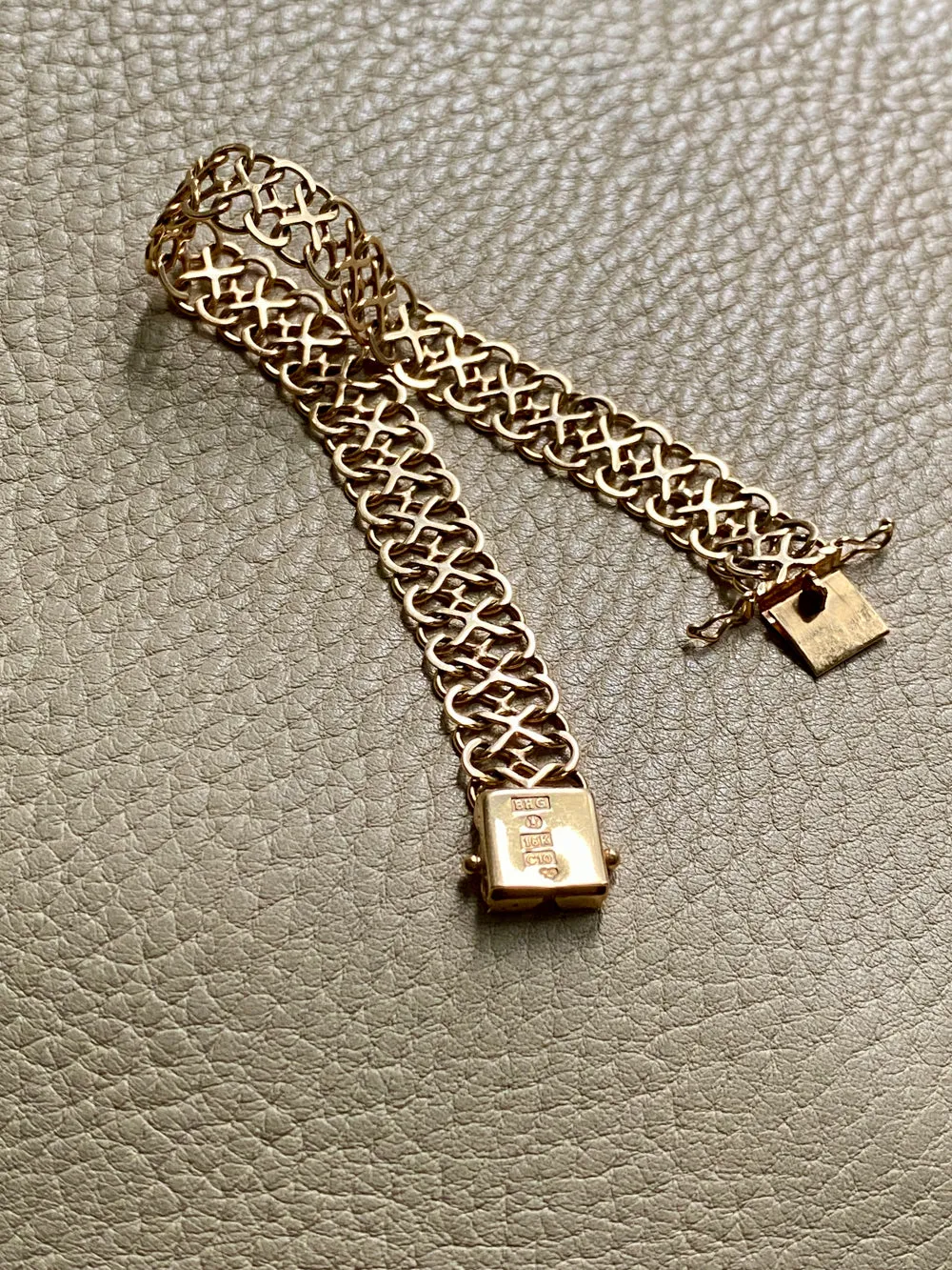 Unique! Figure 8 link bracelet in 18k gold - Swedish vintage 1977 - 7.9 inch length