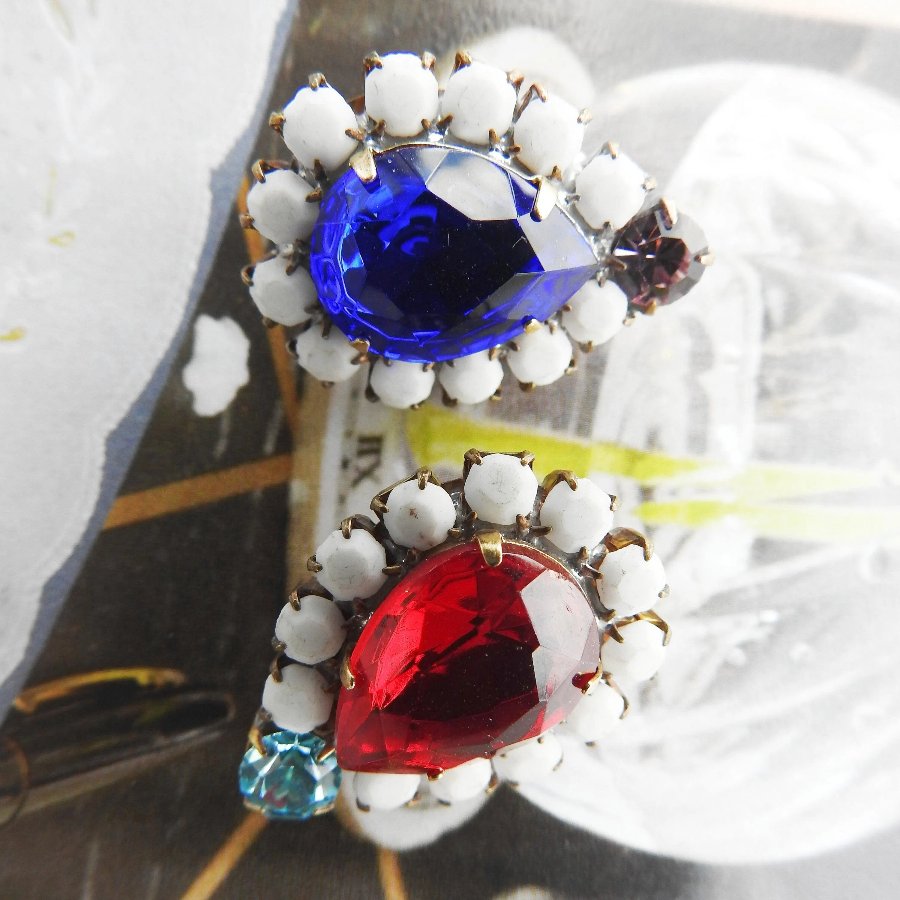 Unique shape crystal buttons