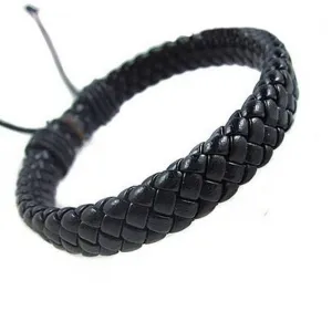 Unisex Leather Bracelet Bangle Cuff Rope Adjustable Good Gifts for Friends Parents Children