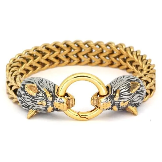 Viking Nordic Geri & Freki Stainless Steel Bracelet