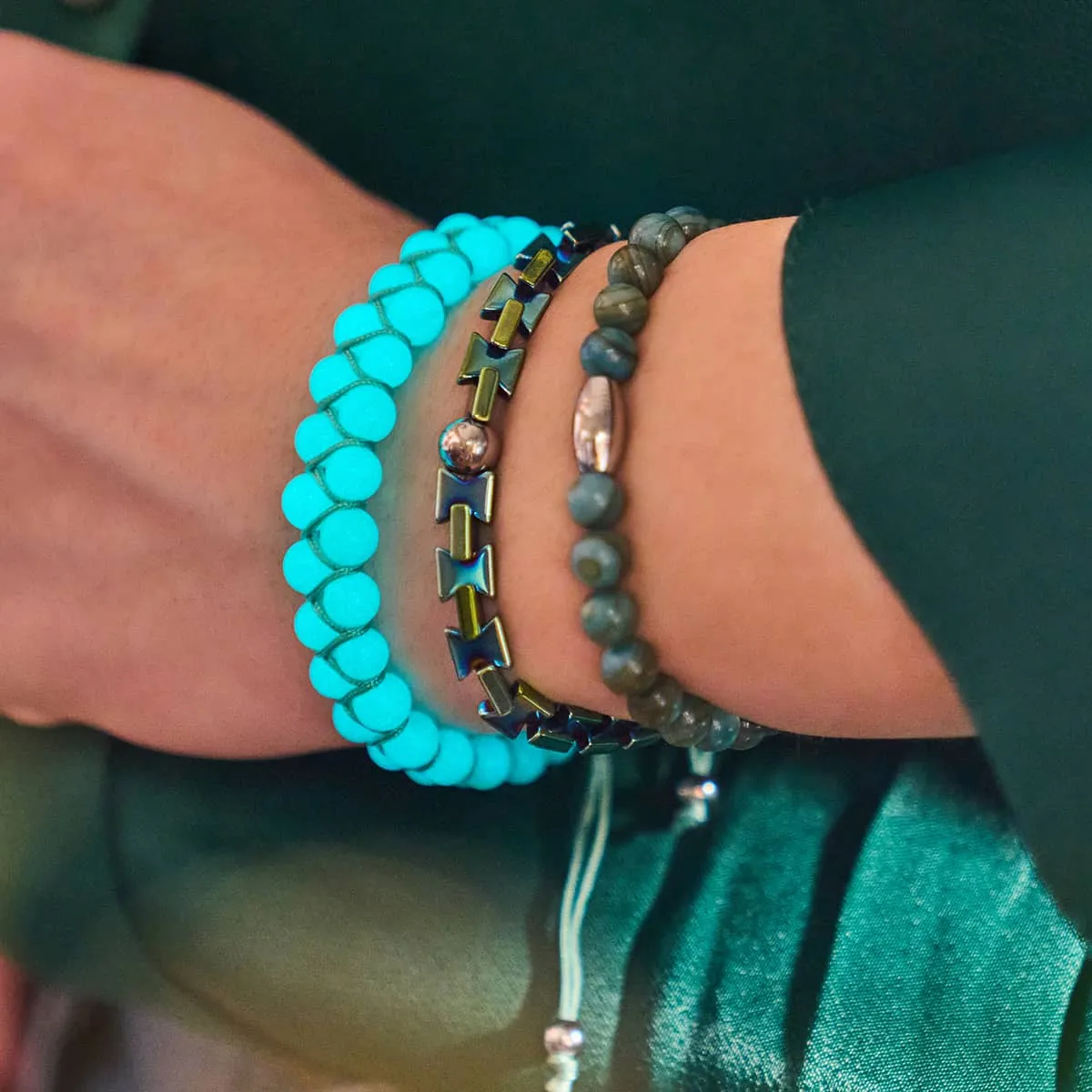 Viridian Kelp x Silver | Abalone Bracelet