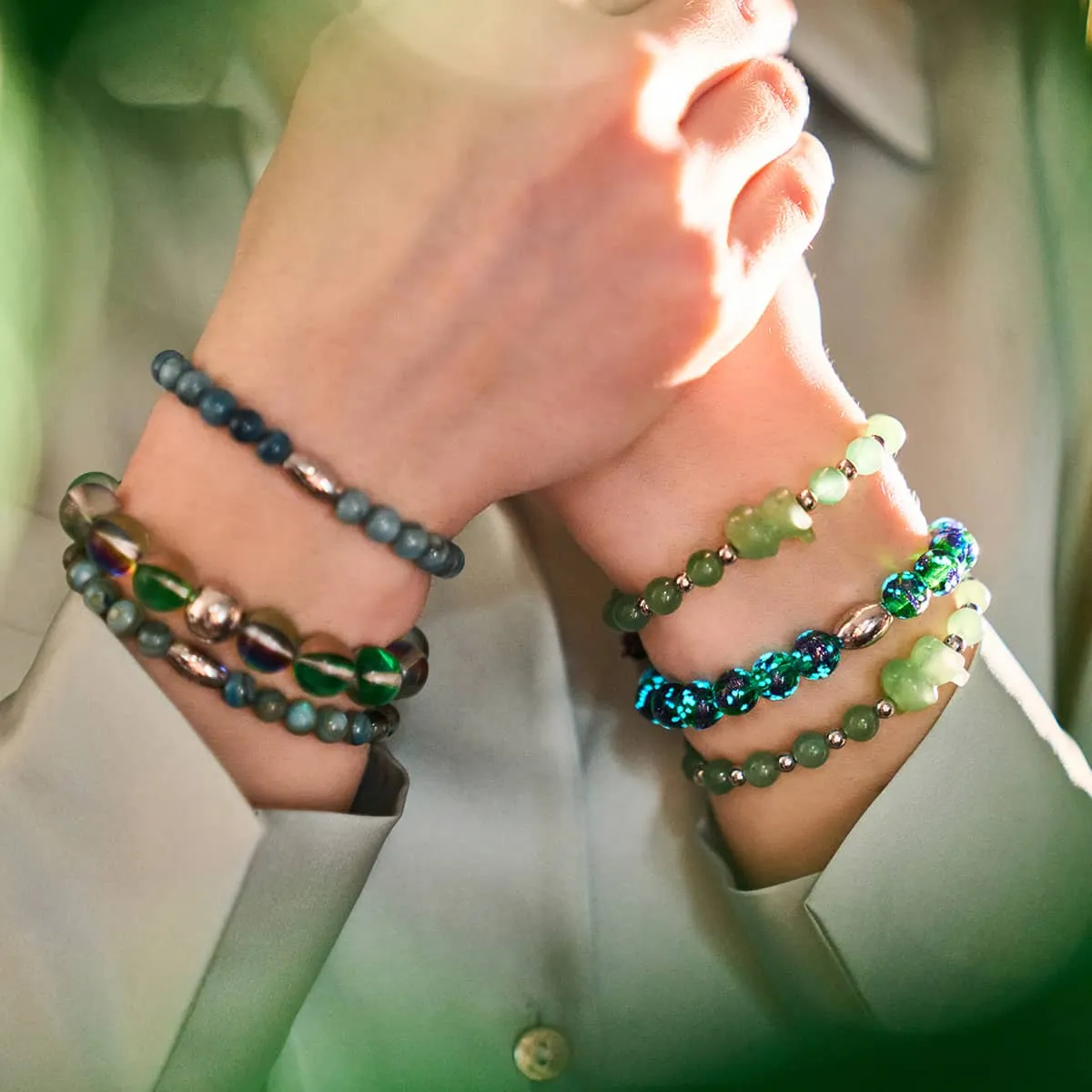 Viridian Kelp x Silver | Abalone Bracelet