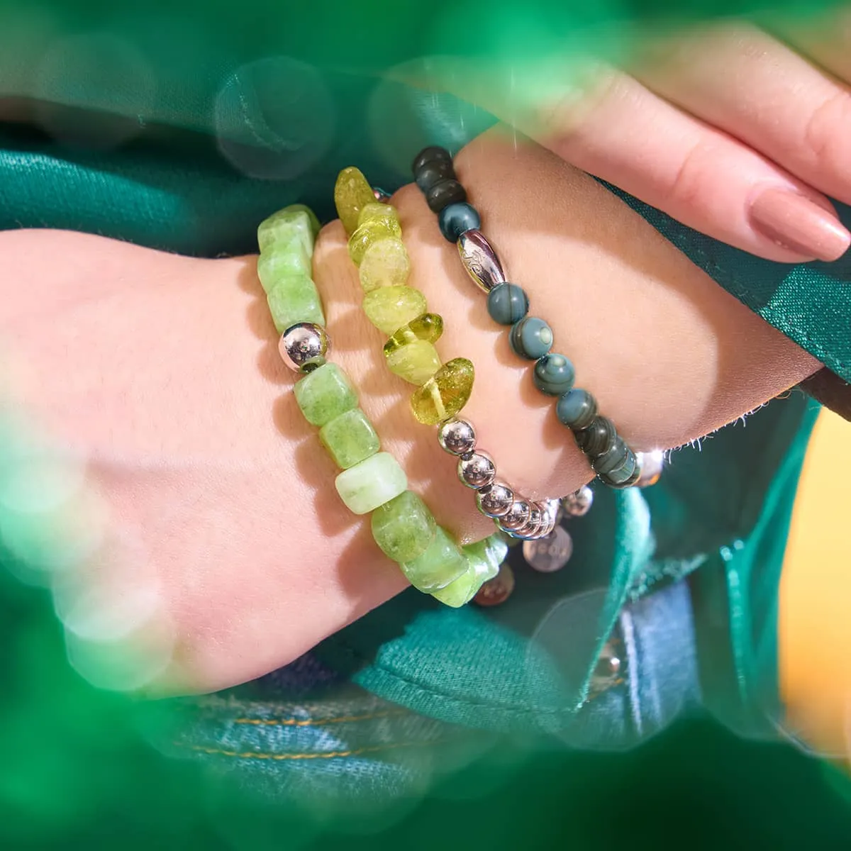 Viridian Kelp x Silver | Abalone Bracelet