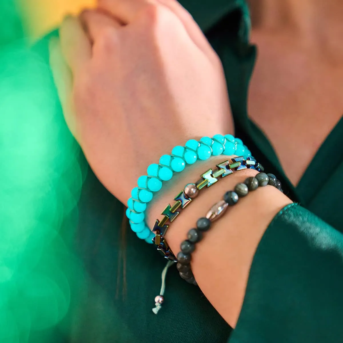 Viridian Kelp x Silver | Abalone Bracelet