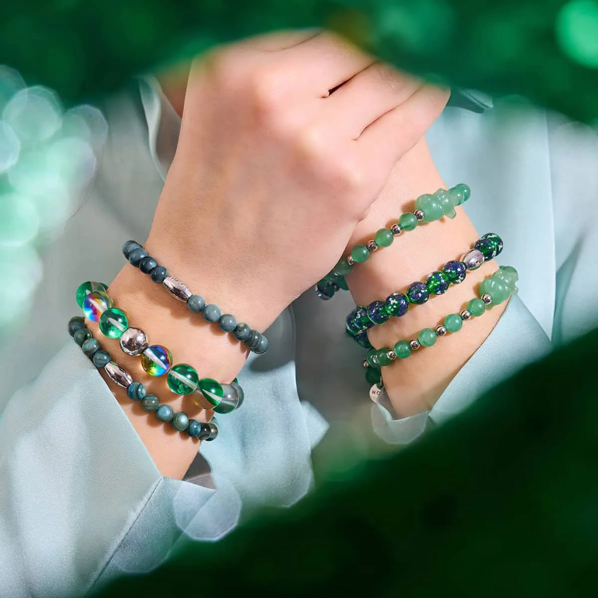 Viridian Kelp x Silver | Abalone Bracelet