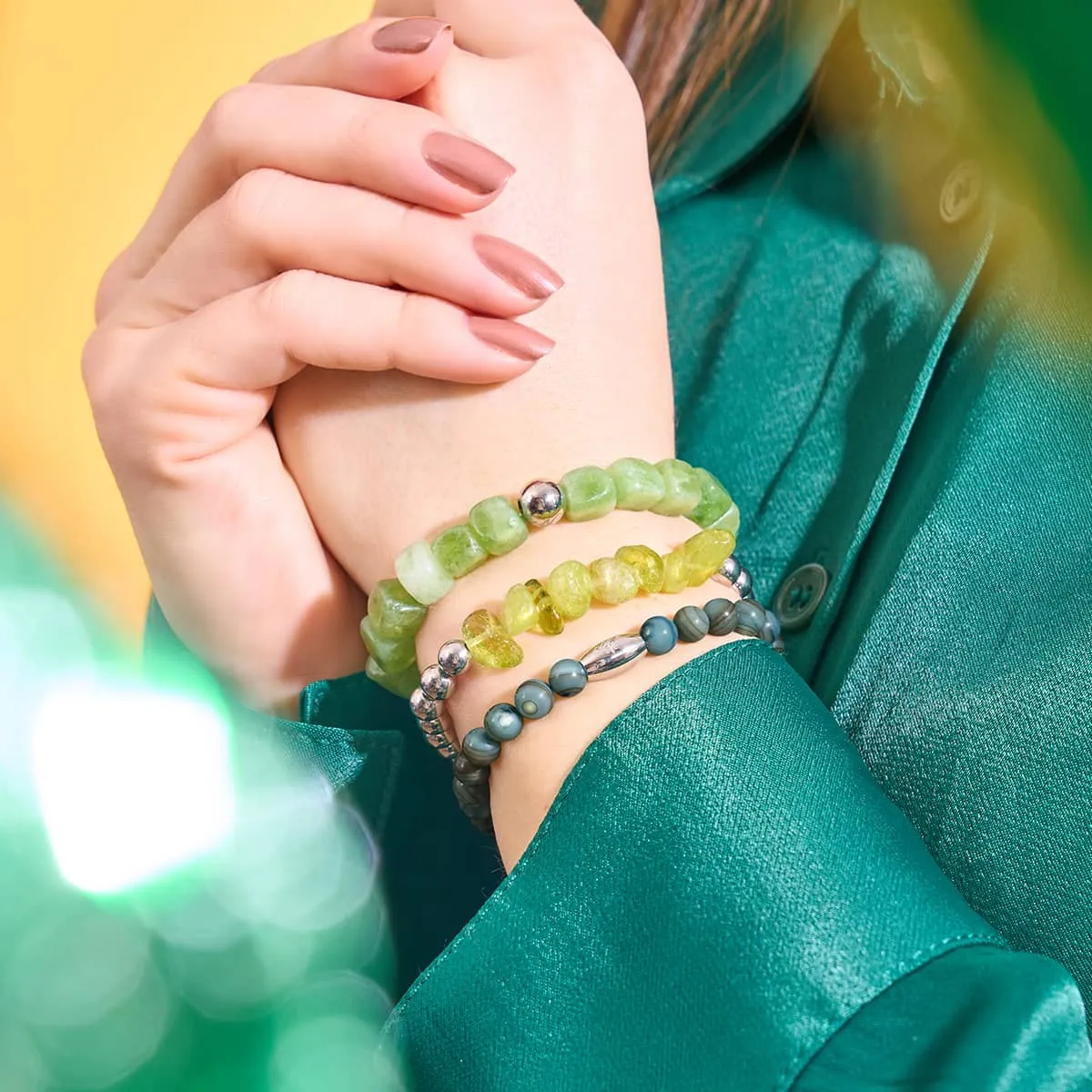 Viridian Kelp x Silver | Abalone Bracelet