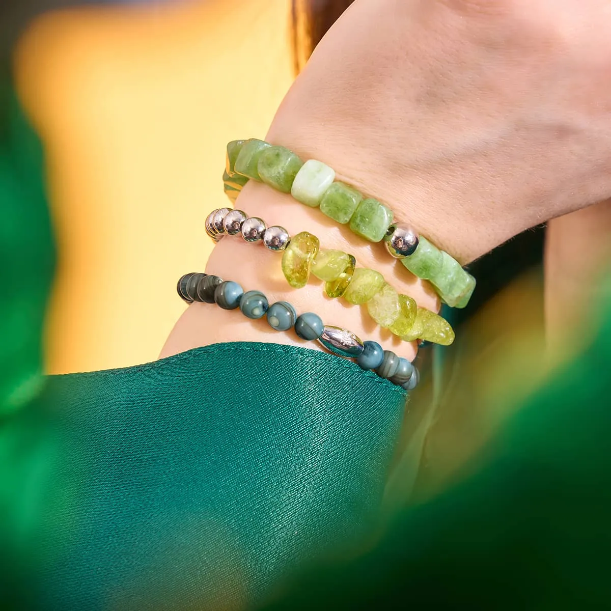 Viridian Kelp x Silver | Abalone Bracelet