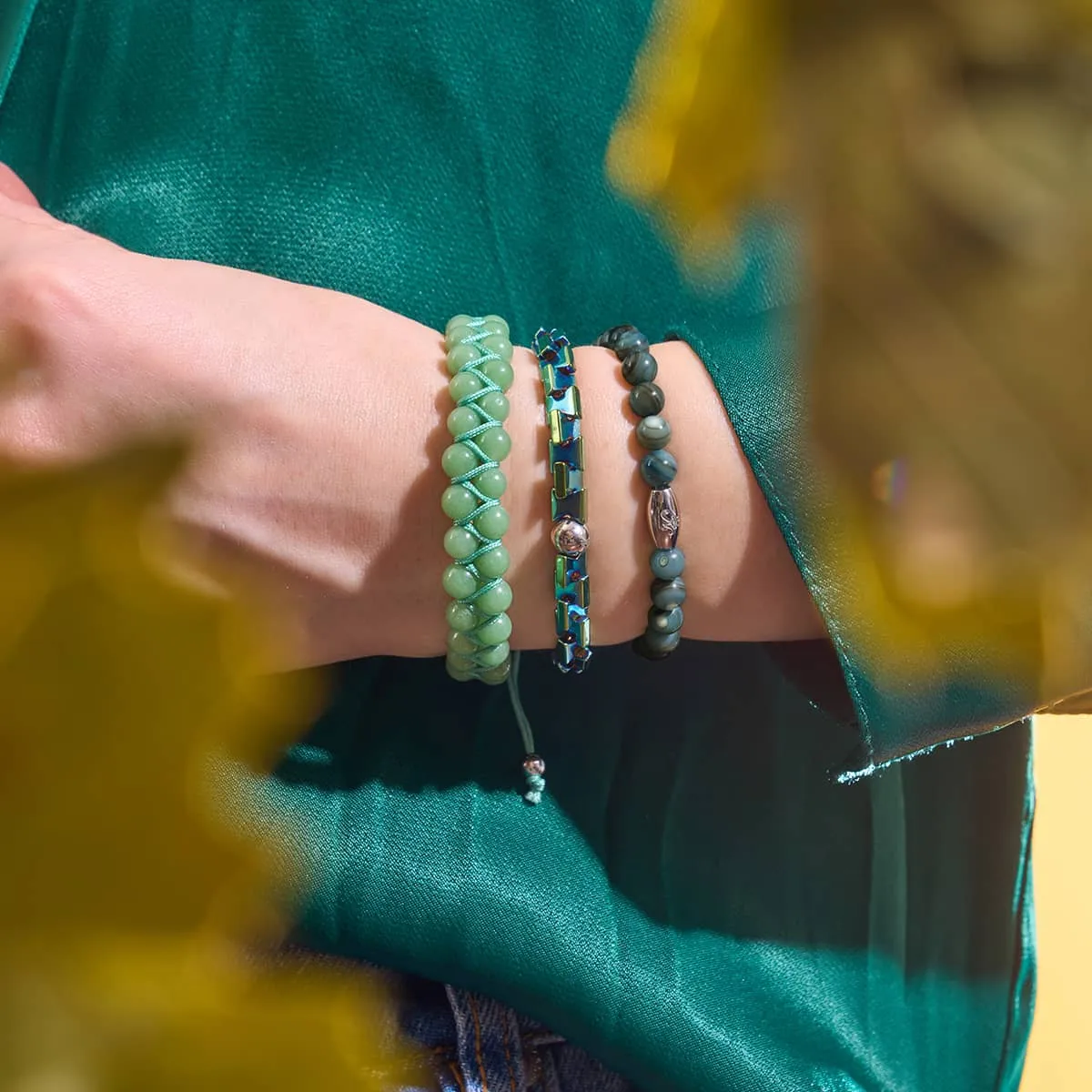 Viridian Kelp x Silver | Abalone Bracelet