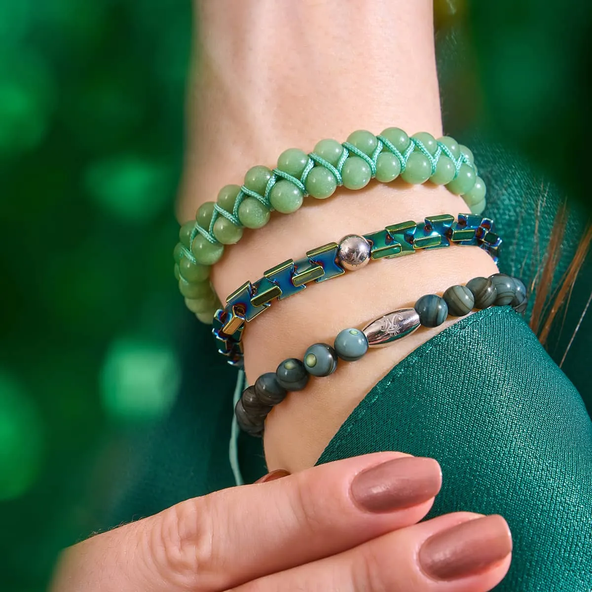 Viridian Kelp x Silver | Abalone Bracelet
