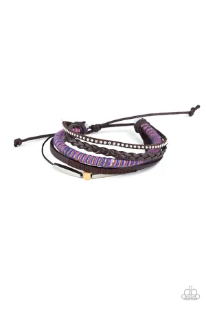 Wander Struck Brown Purple Paparazzi Bracelet