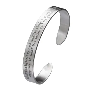 What Lies Within - Ralph Waldo Emerson Cuff Bracelet