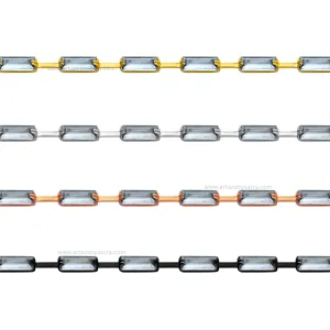 White Diamond Stone Chain | Qty : 1mtr | DC07