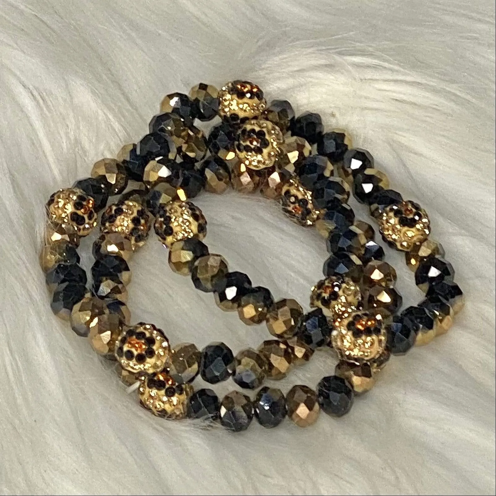 Wildcat and Leopard Crystal Bracelet