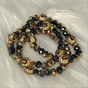 Wildcat and Leopard Crystal Bracelet