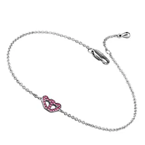 Women's Bracelets - LO3229 - Rhodium Brass Bracelet with