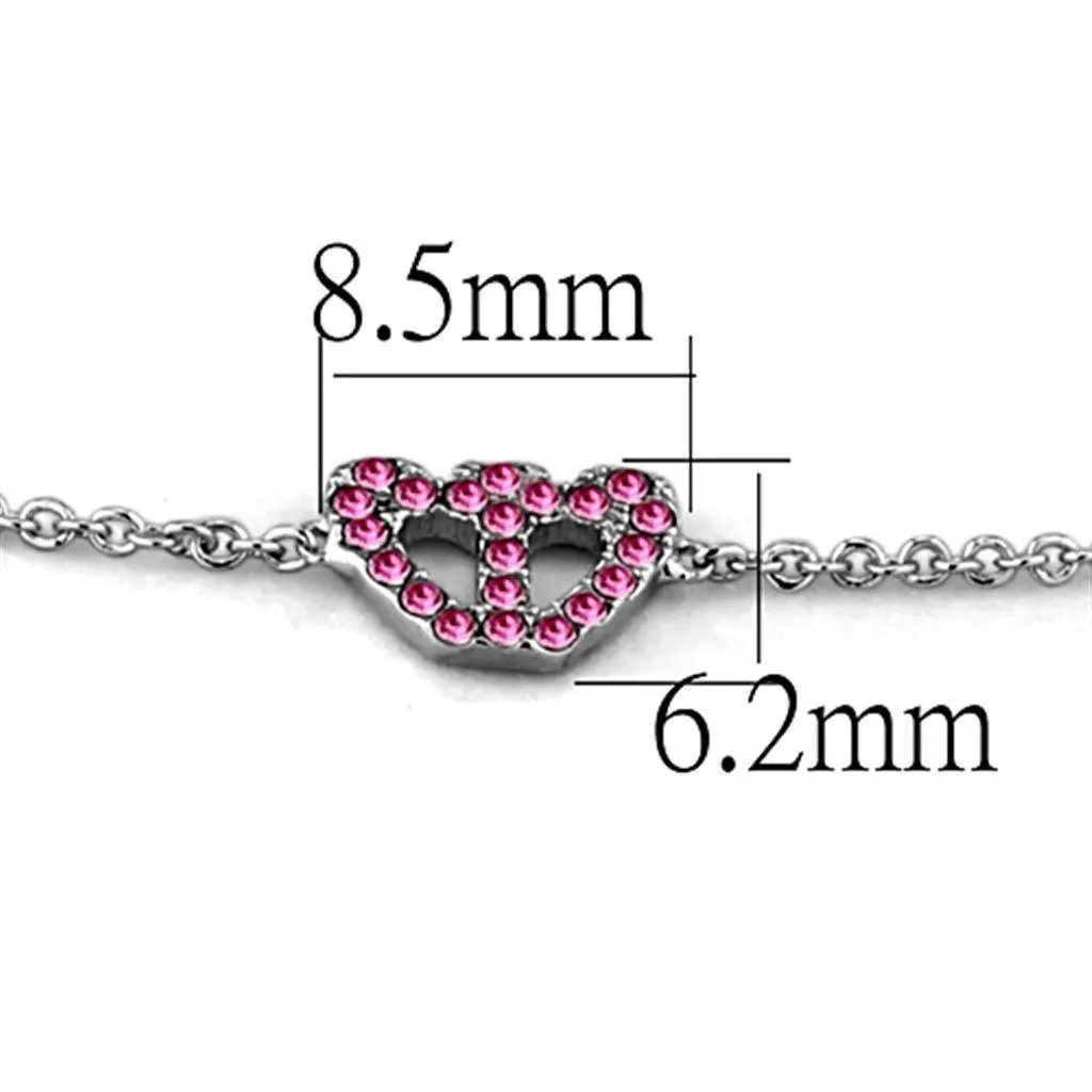 Women's Bracelets - LO3229 - Rhodium Brass Bracelet with