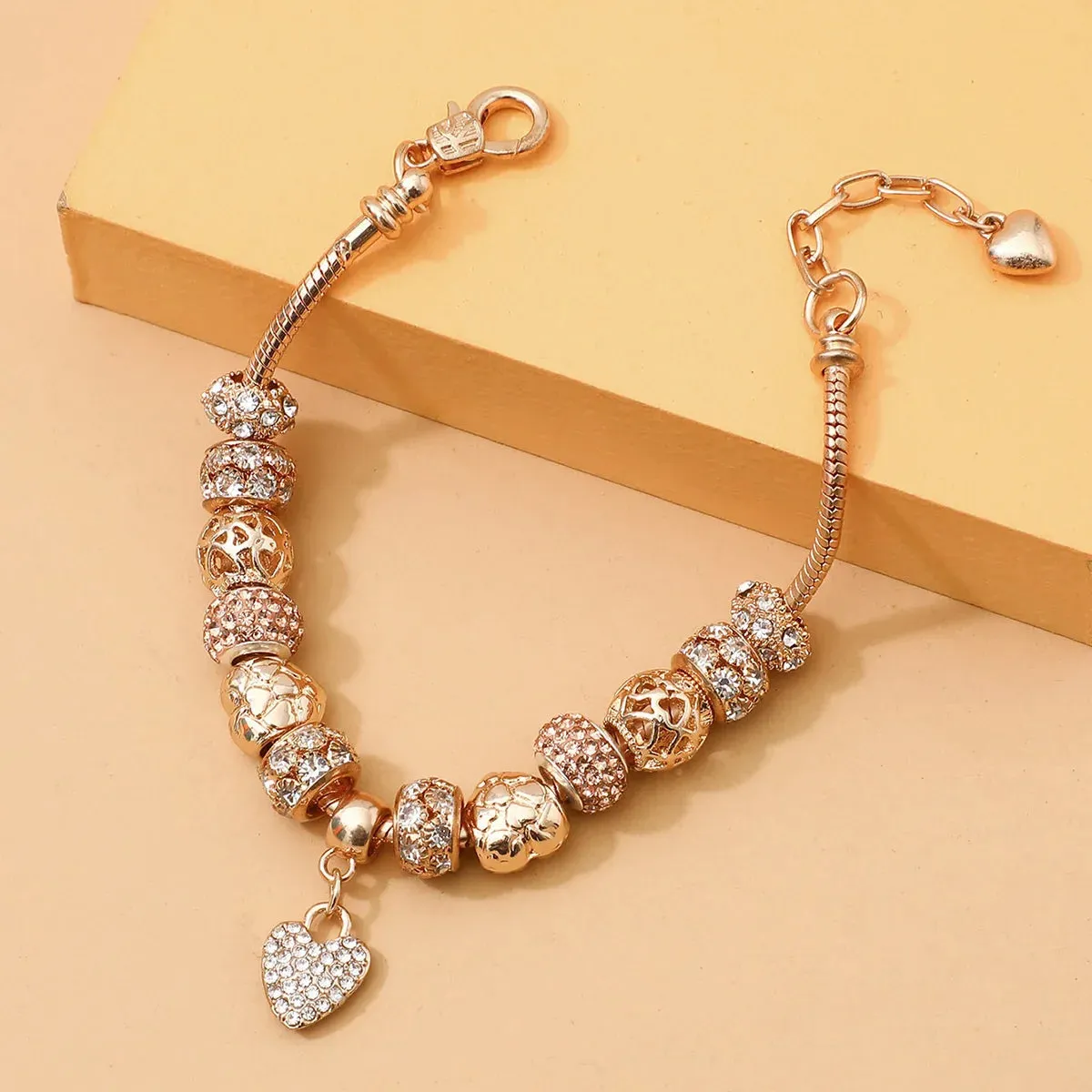 Women's DIY Multi Element Love Beaded Bracelet Date Travel Banquet Party Holiday Dressing Gift