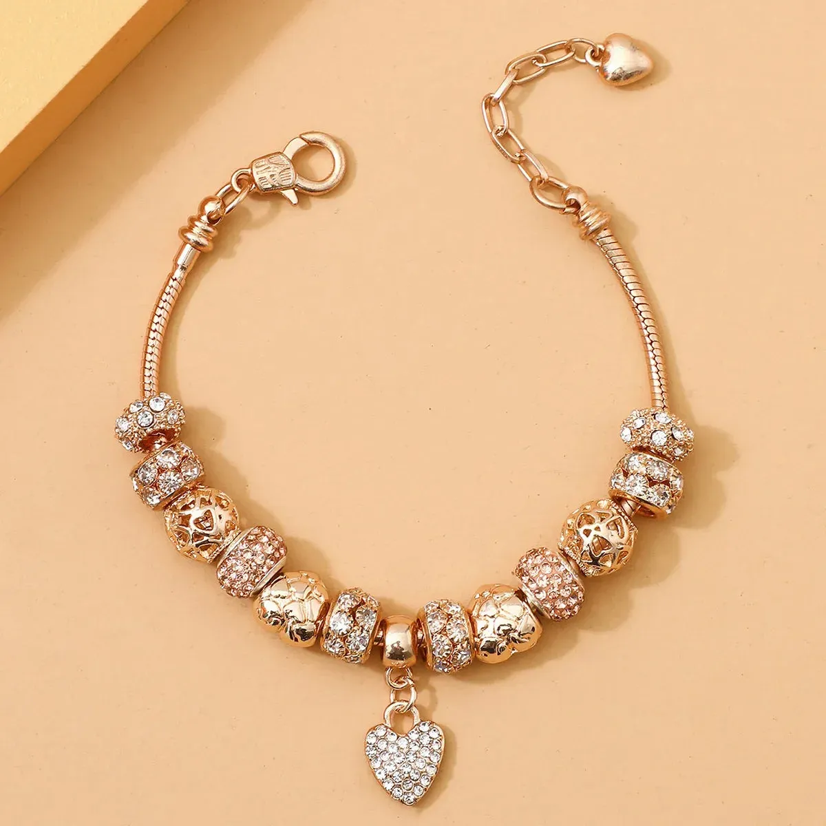 Women's DIY Multi Element Love Beaded Bracelet Date Travel Banquet Party Holiday Dressing Gift