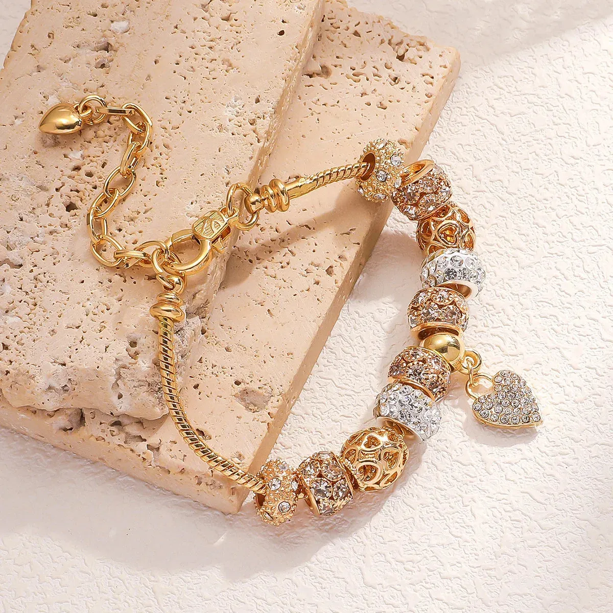 Women's DIY Multi Element Love Beaded Bracelet Date Travel Banquet Party Holiday Dressing Gift