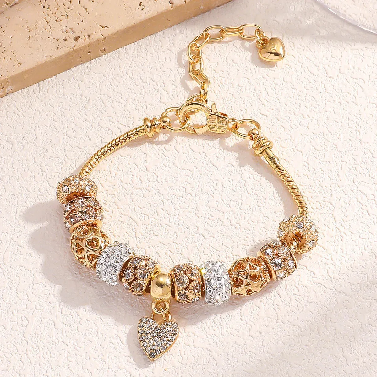 Women's DIY Multi Element Love Beaded Bracelet Date Travel Banquet Party Holiday Dressing Gift