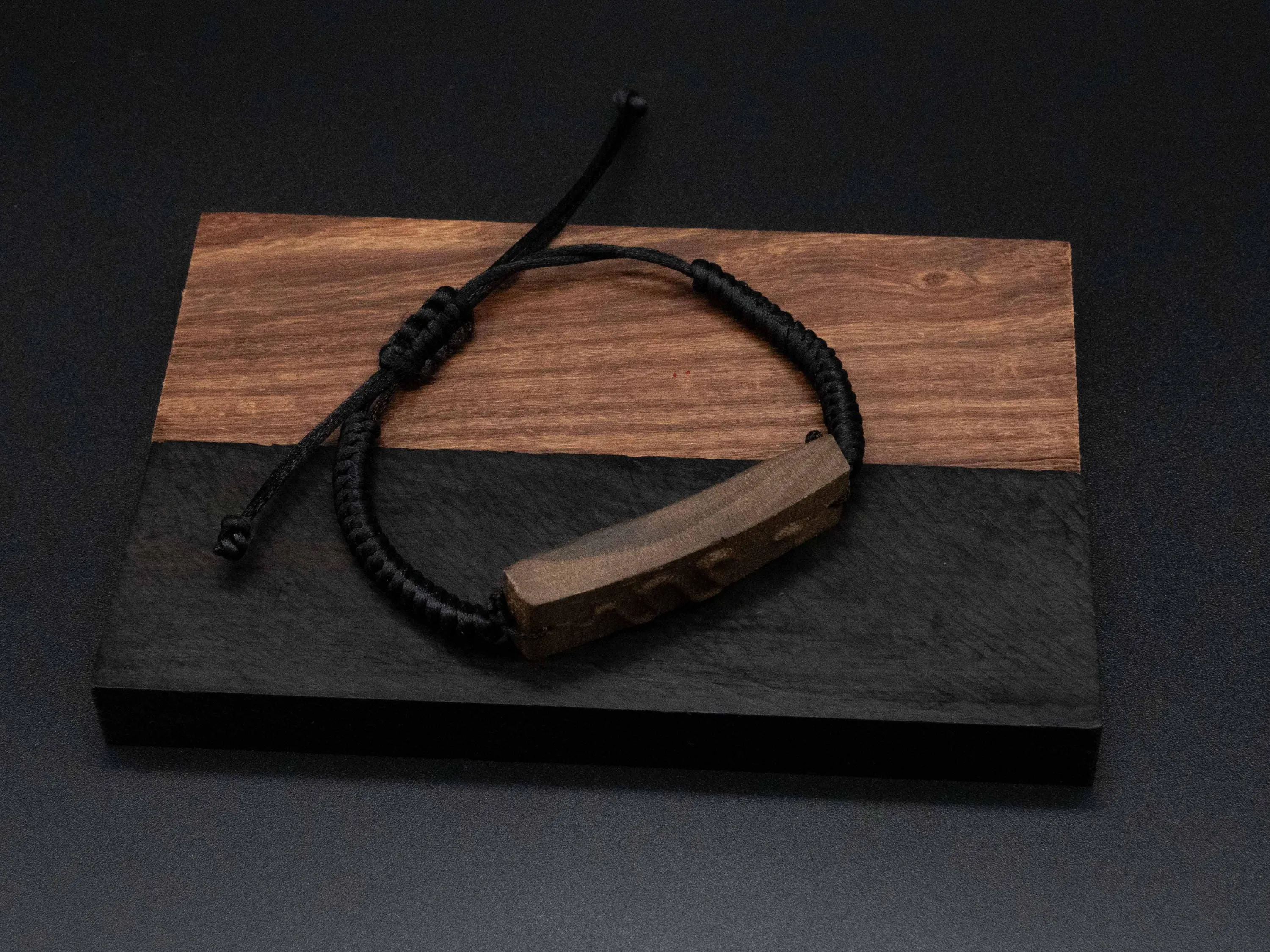 Wood Snake Bracelet, Black Walnut & Cherry Wood Jewelry, Unisex Rope Chain Bracelet , Best Friend , Animal Jewelry Gift