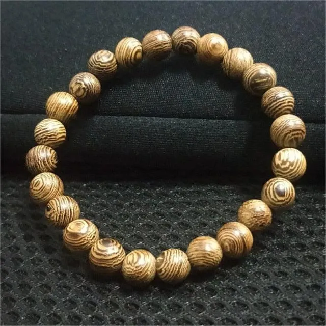 Wooden Beaded Buddha Bracelet/Necklace