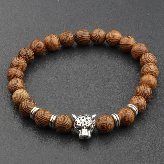 Wooden Beaded Buddha Bracelet/Necklace