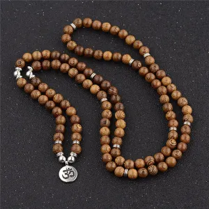 Wooden Beaded Buddha Bracelet/Necklace