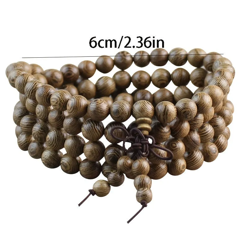 Wooden Rosary Bracelet Buddha Beads Gift