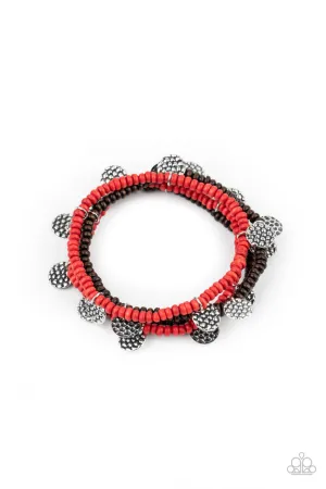 WOODn't Count on It Red Paparazzi Bracelet