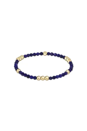 worthy 3mm bead bracelet- lapis
