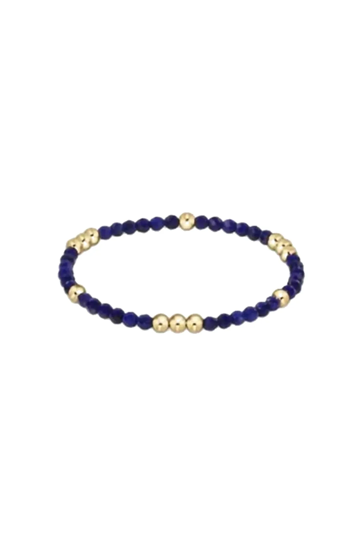 worthy 3mm bead bracelet- lapis
