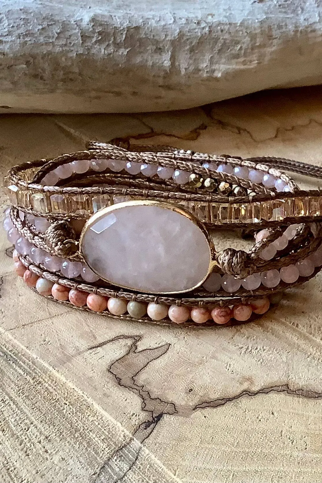 Wrap Bracelet, Pink Tourmaline