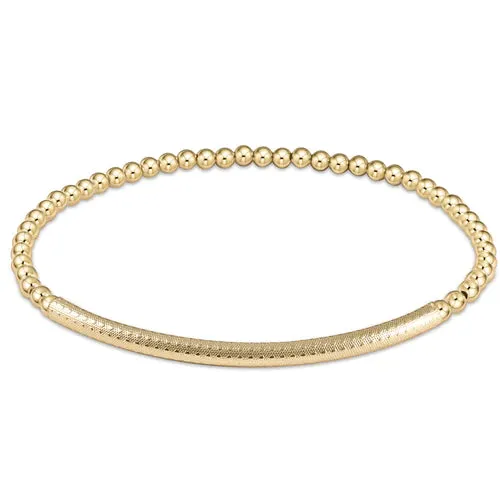 XL ENewton Extends Textured Bliss Bar 3mm Bead Bracelet